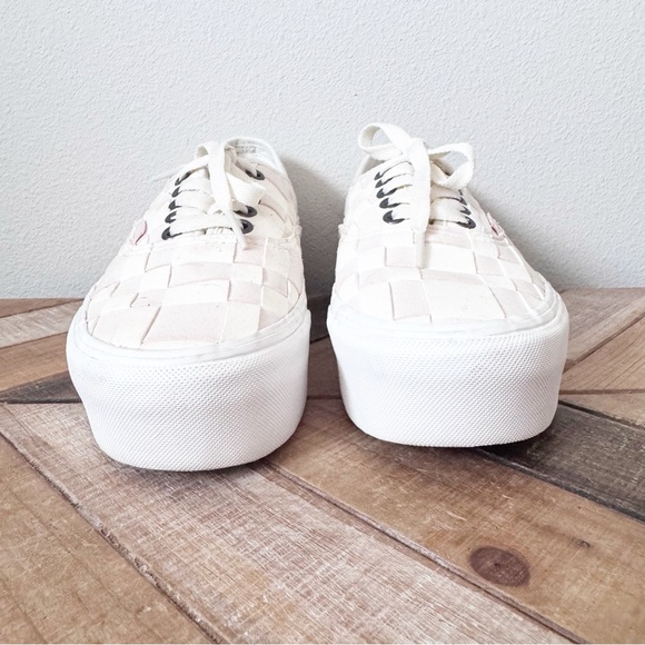 Vans Pink and White Woven Stackform Sneakers - Picture 4 of 10